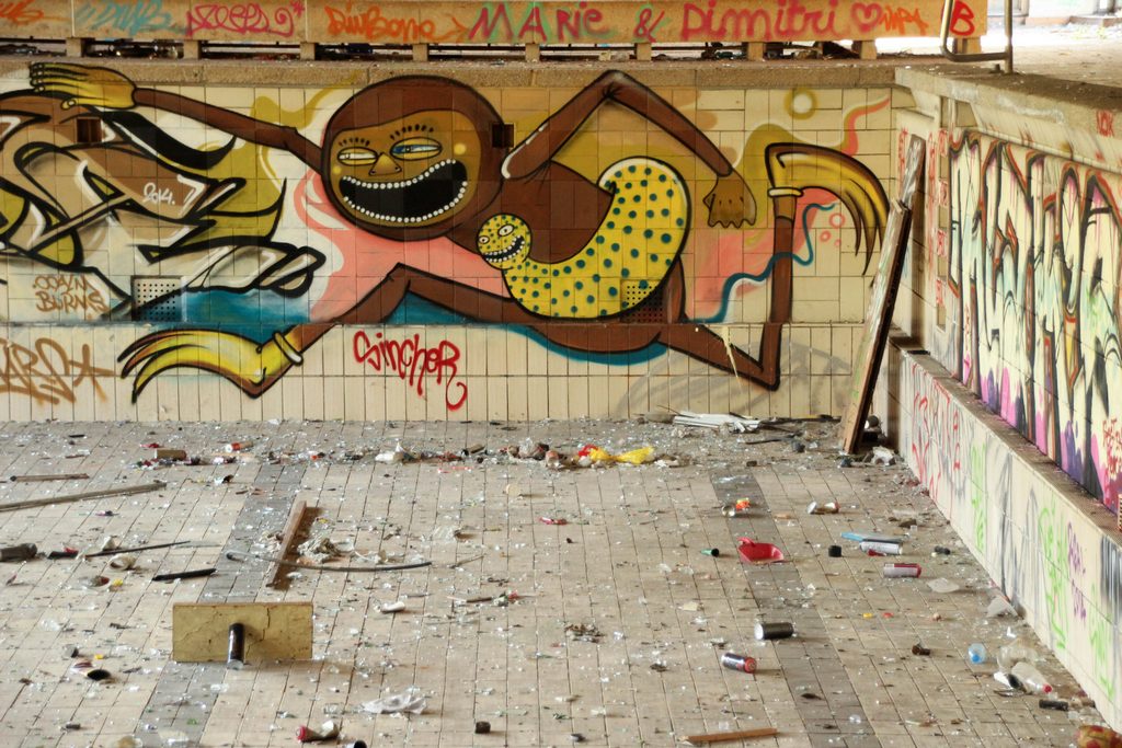 Graffitis im Lost Place in Berlin