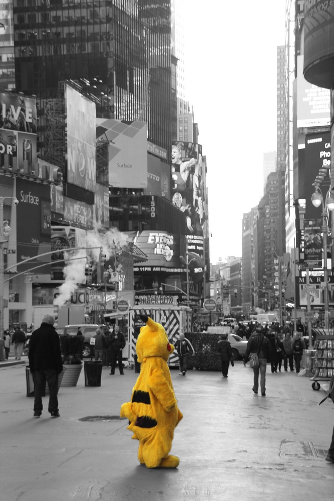New_York_Times_Square_bw
