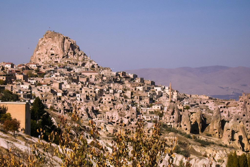 Die Burg von Uchisar in Kappadokien