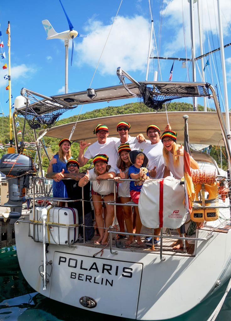 Die Crew der Polaris in der Marigot Bay
