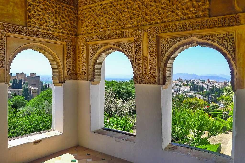 Aussicht von der Alhambra über Granada