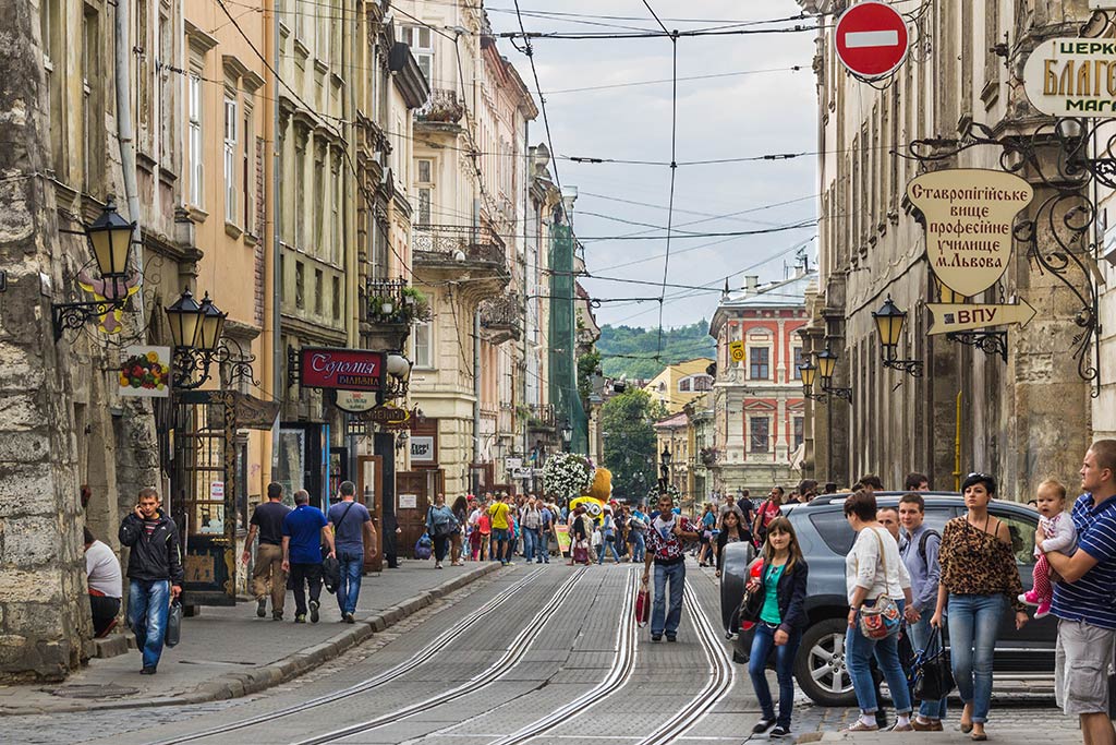 Straßen der Altstadt in Lviv
