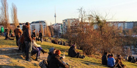 Frühling im Mauerpark in Berlin